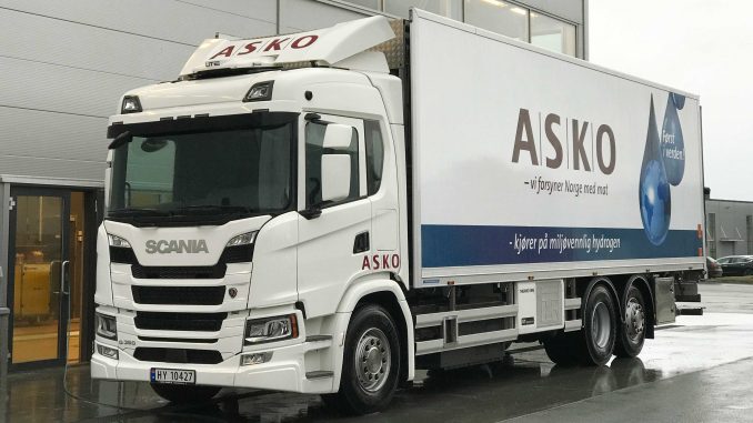 Scania and Asko test hydrogen truck