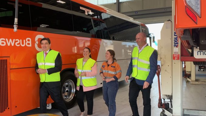 Mitch Peden announces electric vehicle training with Minister Lee