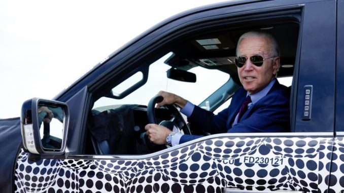 Joe Biden with Ford F 150 Lightning