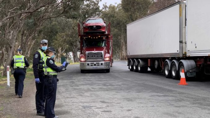 Trucks border crossing