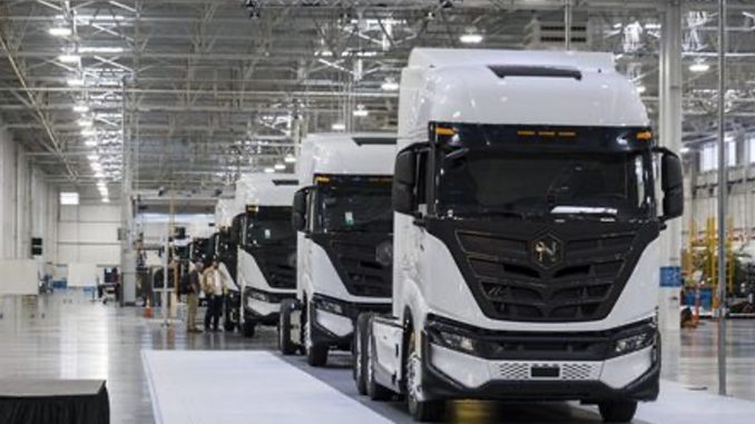 Nikola Trucks on prod line